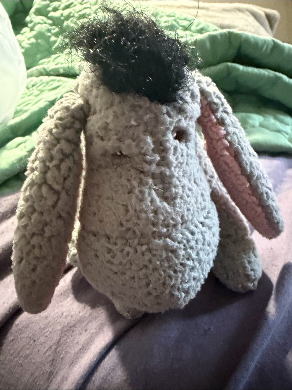 Disney Christopher Robin Eeyore Plush 8in Winnie The Pooh Embroidered Eyes Gray